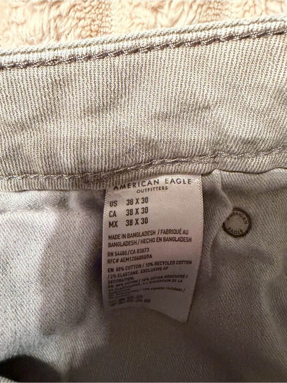 American Eagle Outfitters Straight Leg Jeans in Taupe